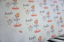 Load image into Gallery viewer, Beautiful Ballerina Cot Minky Comforter Blanket
