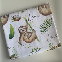 Load image into Gallery viewer, Sloth Swaddling Blanket