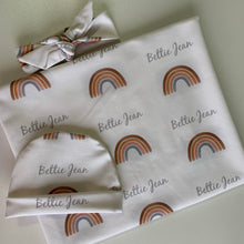 Load image into Gallery viewer, Earthy Rainbow Swaddling Blanket