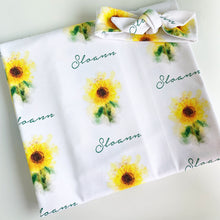 Load image into Gallery viewer, Sunflower Splash Swaddling Blanket