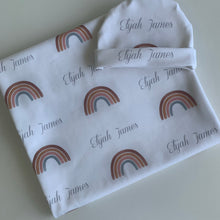 Load image into Gallery viewer, Earthy Rainbow Swaddling Blanket