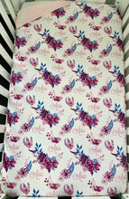Load image into Gallery viewer, Endless Purple Floral Cot Minky Comforter Blanket