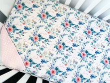Load image into Gallery viewer, Early Spring Florals Cot Minky Comforter Blanket