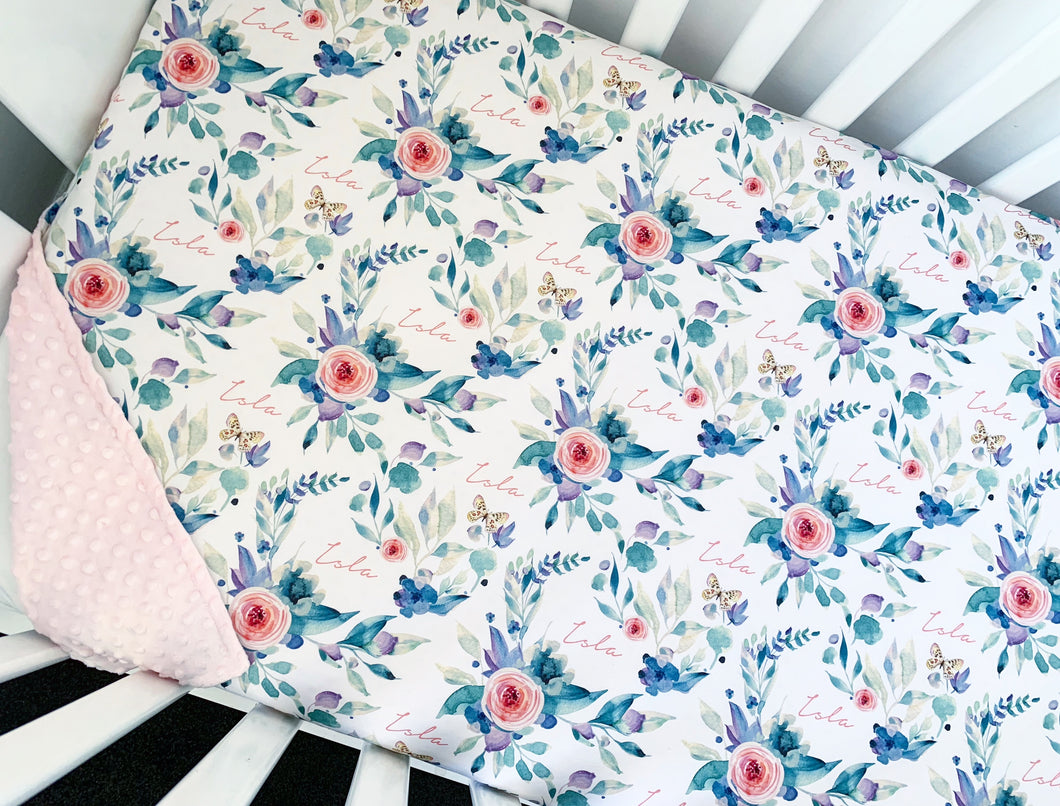 Early Spring Florals Cot Minky Comforter Blanket