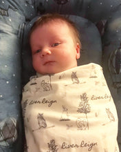 Load image into Gallery viewer, Neutral woodlands Swaddling Blanket