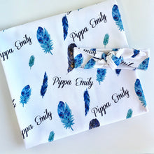 Load image into Gallery viewer, Textured Feathers Swaddling Blanket