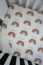 Load image into Gallery viewer, Earthy Rainbow Cot Minky Comforter Blanket