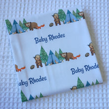 Load image into Gallery viewer, Woodland Lumberjack Cot Minky Comforter Blanket